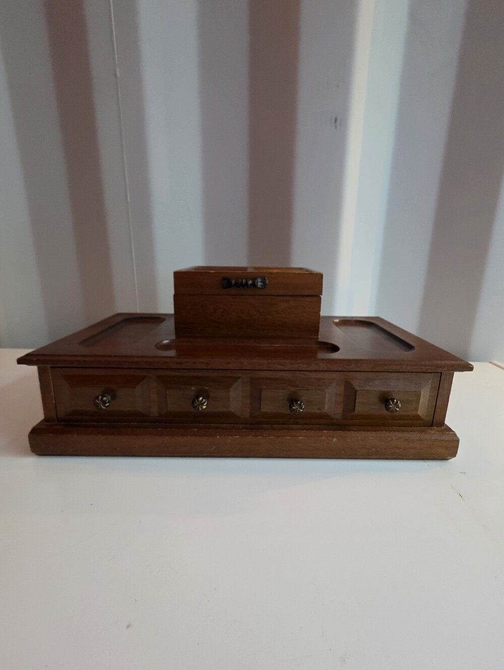 Vintage Wood Valet, Jewelry Box